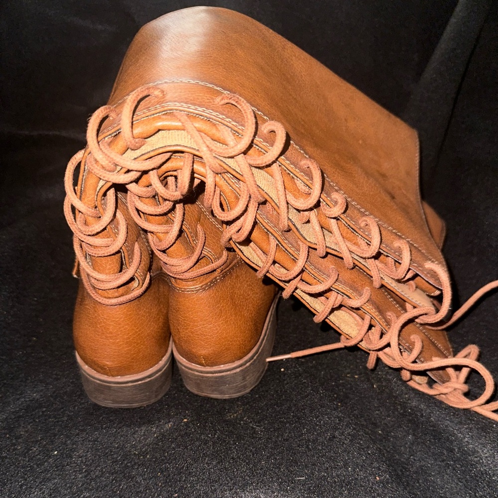 Caramel Brown knee boots - Picture 3 of 8
